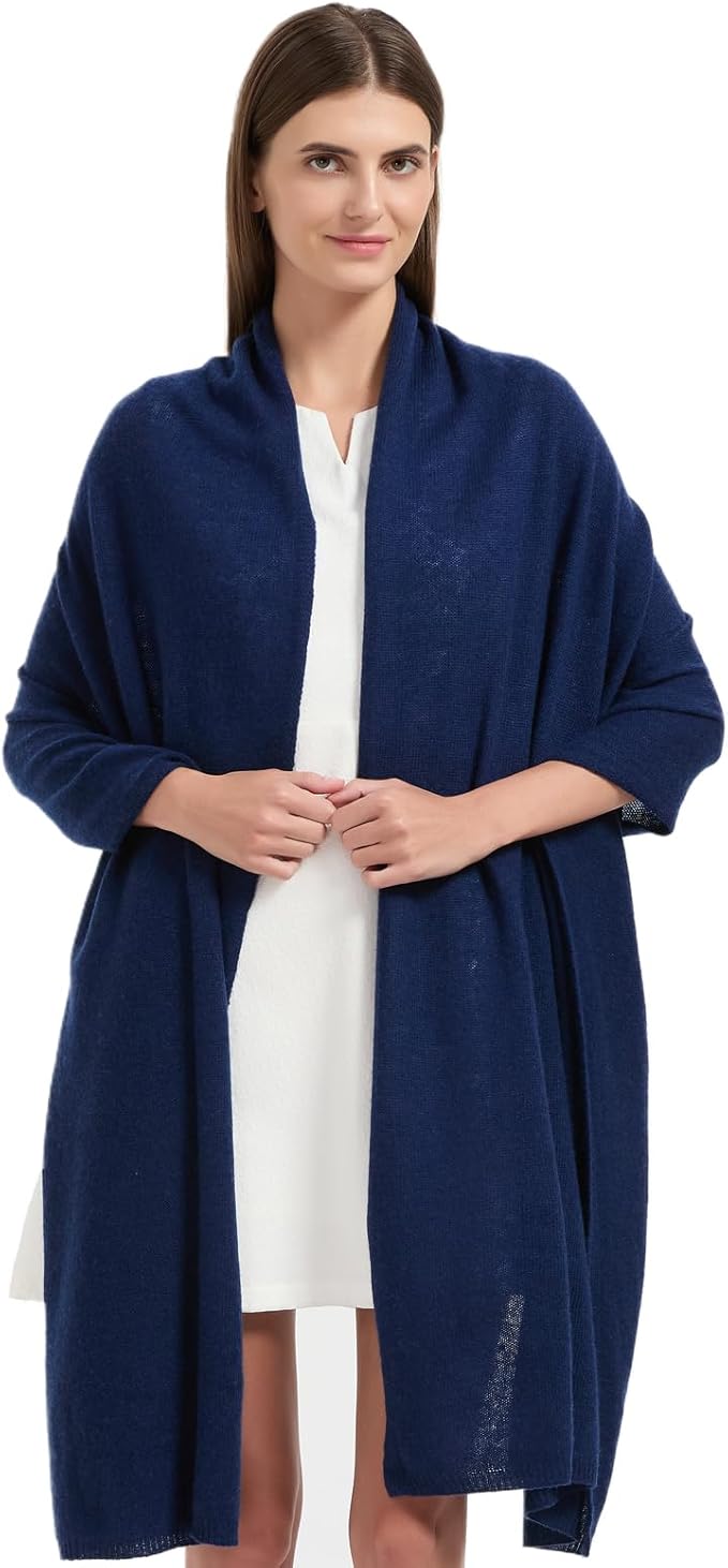 Erdenech Luxury Cashmere Wool Blend Wrap for Women, All-Season Travel Wrap Shawl, Extra Large Blanket Shawl Scarf Pashmina