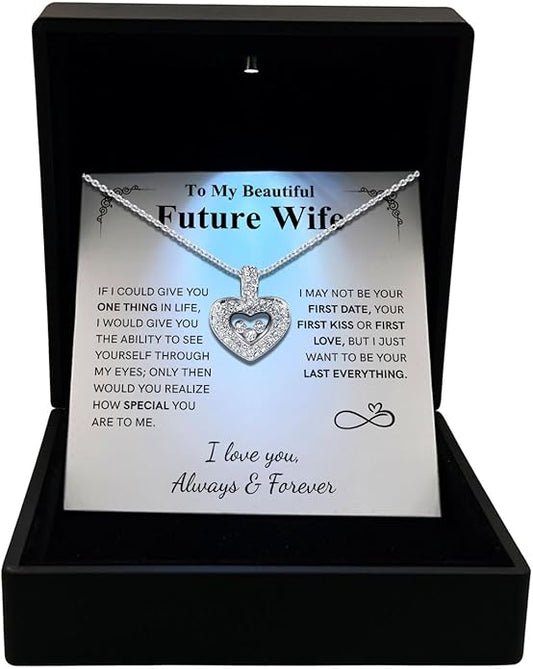 TRYNDI To My Wife Necklace from Husband - Soulmate, Girlfriend, Fiance Gift for Anniversary, Birthday, Christmas, Valentine's Day, Mother's Day - Romantic Wife Christmas Gift ideas