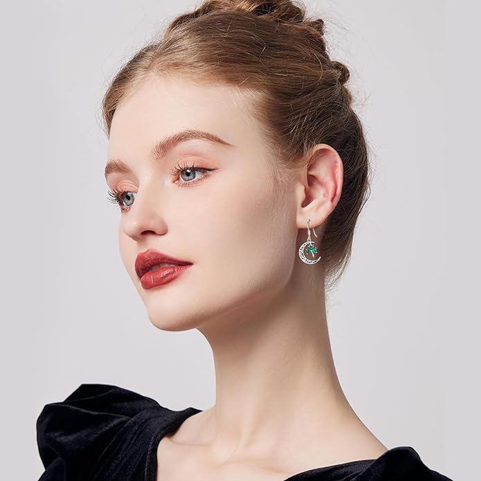 JUSTKIDSTOY St Patricks Day Earrings Gifts 925 Sterling Silver Four Leaf Clover Shamrock Earrings Irish Jewelry for Women Girls