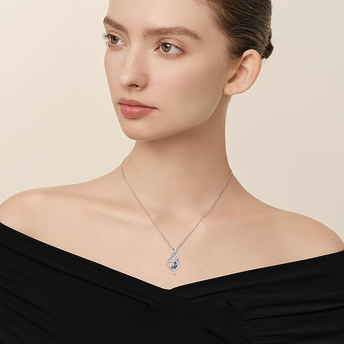 Dog Cat Necklace Pendant 925 Sterling Silver Pet Jewelry Gifts for Women