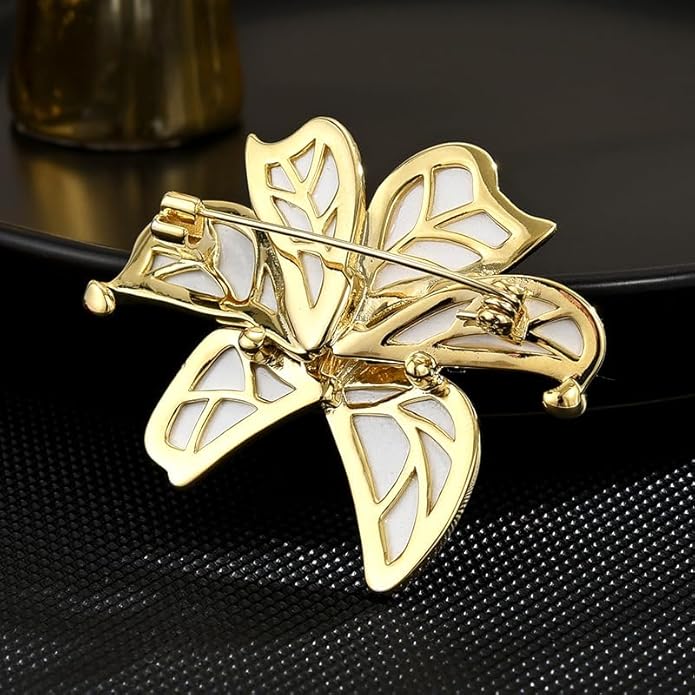 UNVAK Rhinestone Flower Brooch - Crystal Flower Pin for Women - Valentine's Day & Mother's Day Gift