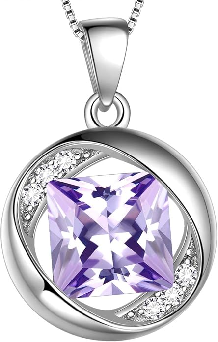 Aurora Tears 925 Sterling Silver 12 Birthstones Necklace/Earring/Ring/Bracelet Women Birthstone Pendant Crystal Fashion Birthday Jewelry Christmas Gift for Girls Women