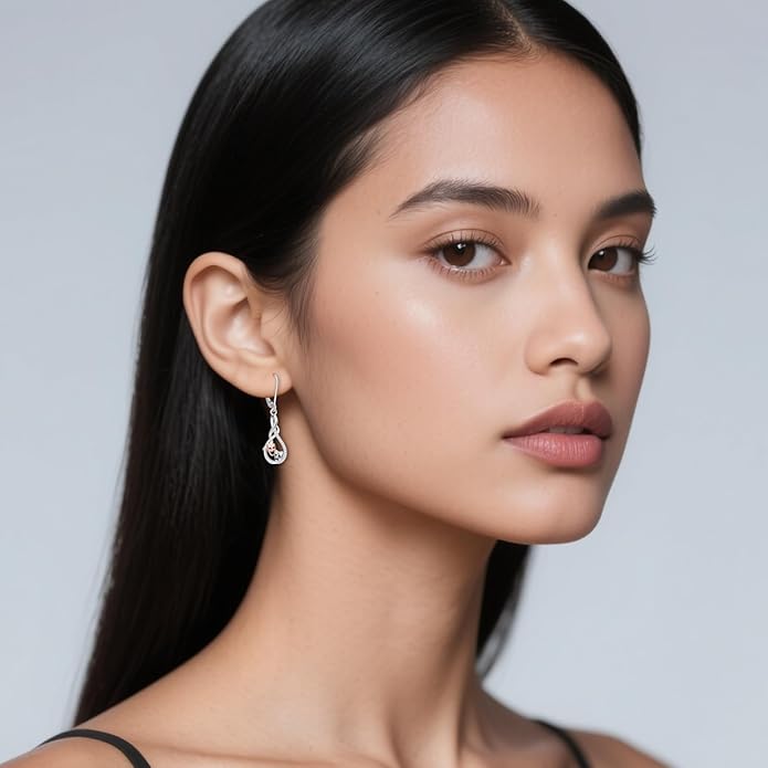 JUSTKIDSTOY Witches Knot Earrings for Women 925 Sterling Silver Nudo De Bruja Dangle Leverback Earrings Celtic Jewelry Halloween Birthday Gift