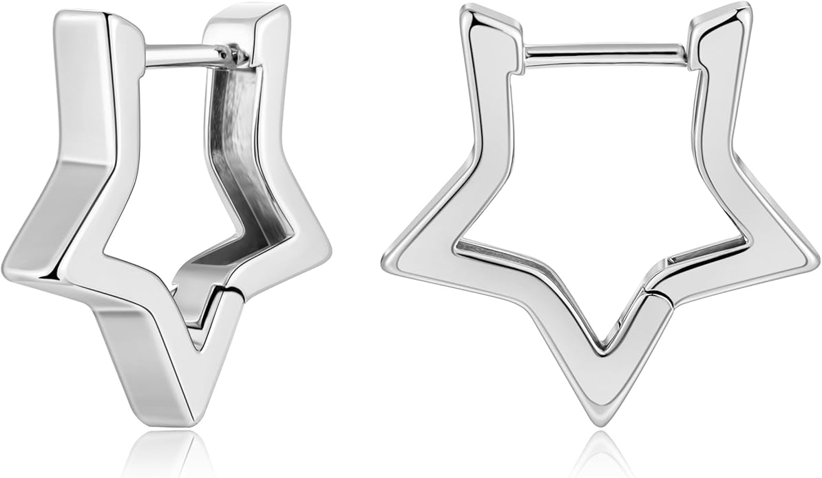 Gacimy Gold Huggie Hoop Earrings for Women 14k Gold Plated, Small Hoop Earrings for Women, 1/2 Inch Yellow Color Earrings for Women