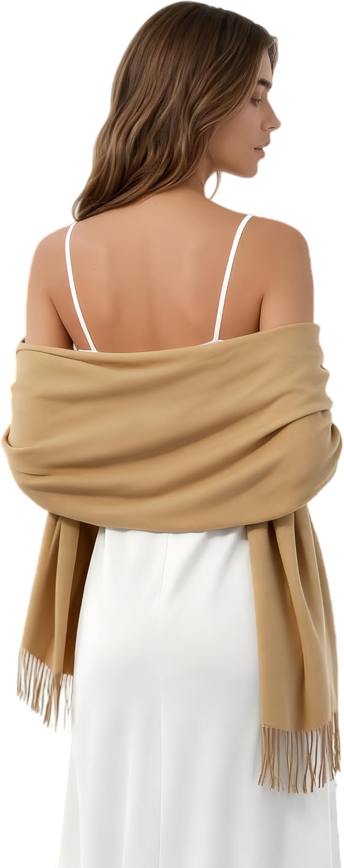 Temminc Winter Scarf for Women - Soft Warm Pashmina Shawl Wrap, Lightweight Fashion Blanket Travel Shawl, Solid Color Scarf