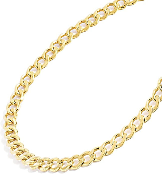 Jewelry Atelier Gold Chain Necklace Collection - 14K Solid Yellow Gold Filled Miami Cuban Curb Link Chain Necklaces for Women and Men with Different Sizes (2.7mm, 3.6mm, 4.5mm, or 5.5mm)