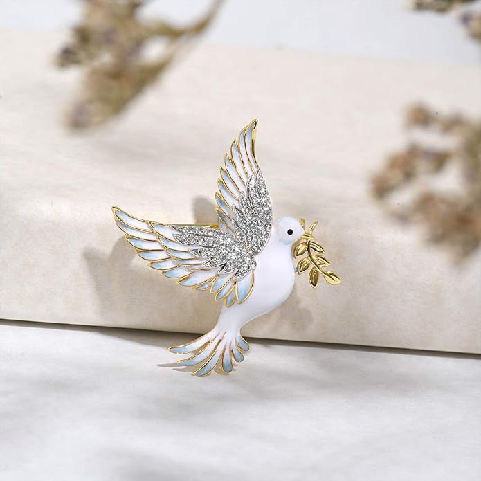 Santuzza 925 Sterling Silver Enamel Brooch Pin for Women