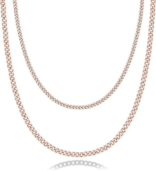 PAVOI 14K Gold Plated Dainty Layering Necklaces for Women | Snake Chain, Curb Link, Paperclip Layered Chains | Trendy Layering Necklace