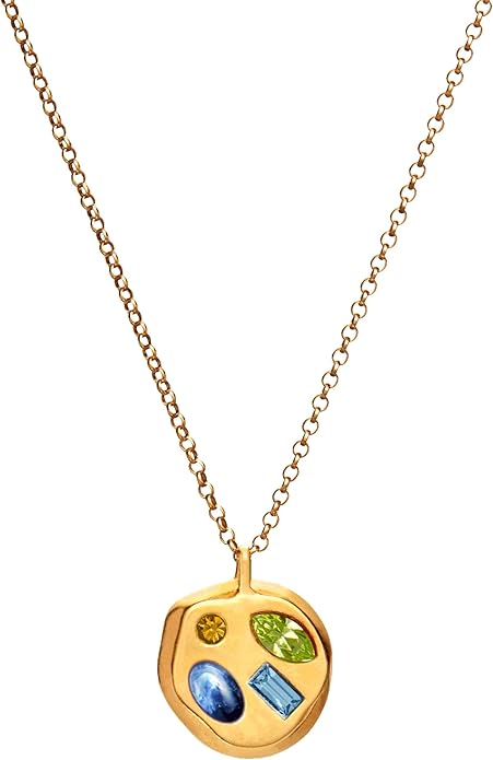 Birthdate 14k Gold Necklace for Women - 16-20in Adjustable 14 Karat Gold Chain with Lobster Clasp - Cadenas de Oro 14k Puro Para Mujer, Ladies Jewelry Birthstone
