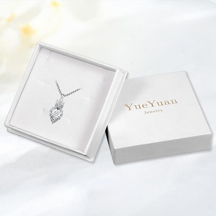 YueYuan Viking Necklace for Men 925 Sterling Silver Rune Amulet Pendant Nordic Necklace Viking Jewelry Gift for Father Husband Son