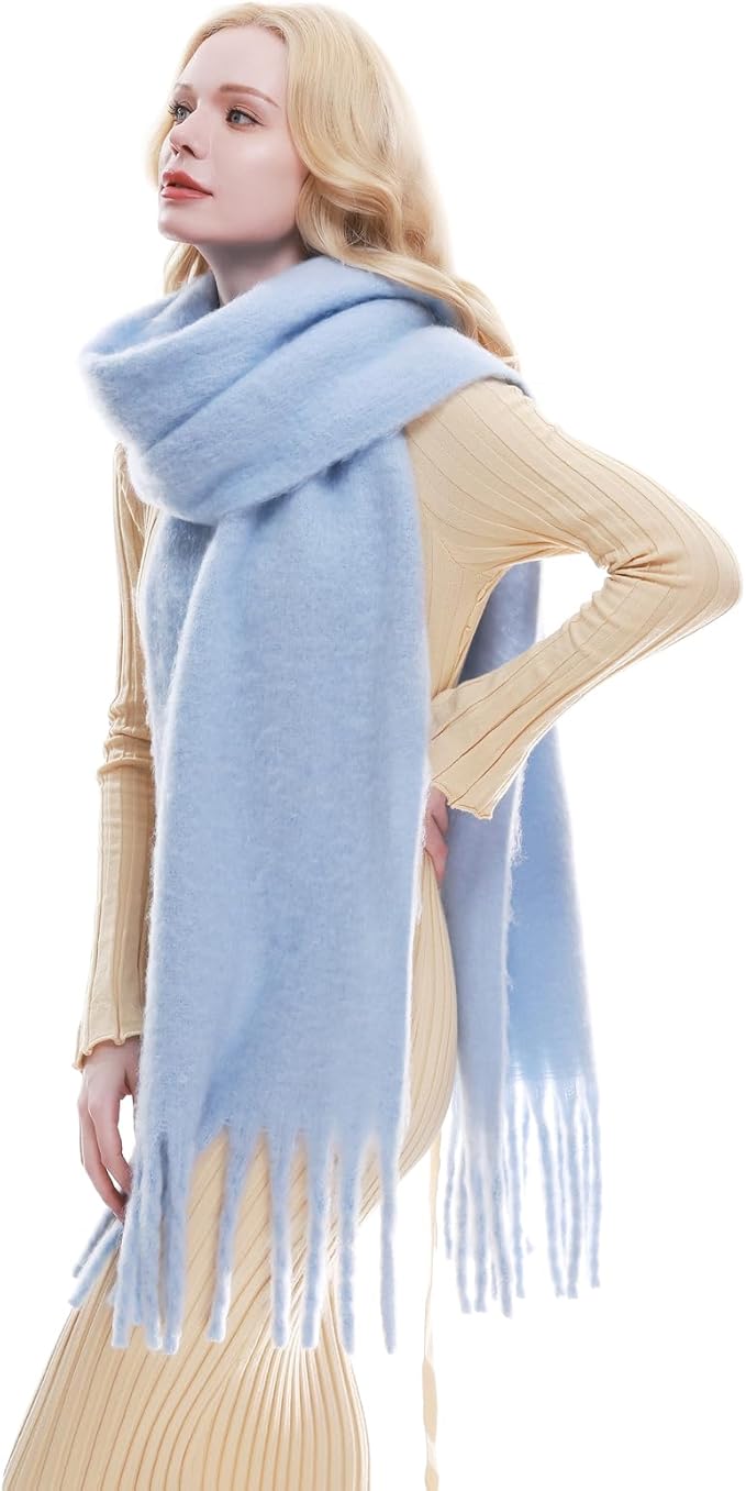RIIQIICHY Chunky Scarf for Women Winter Warm Thick Scarves Oversized Blanket Scarf