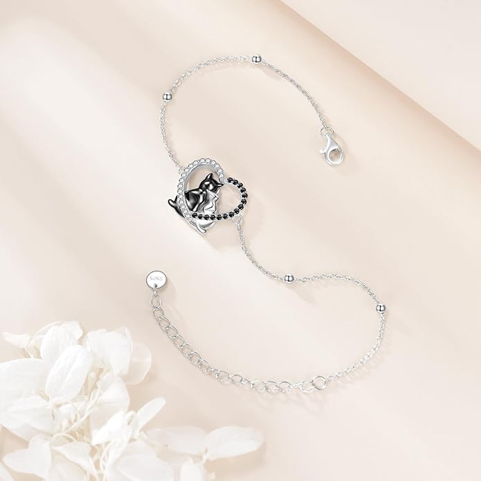 Animal Bracelet for Women 925 Sterling Silver Cat/Dolphin/Turtle/Horse Bracelet Jewelry Gifts