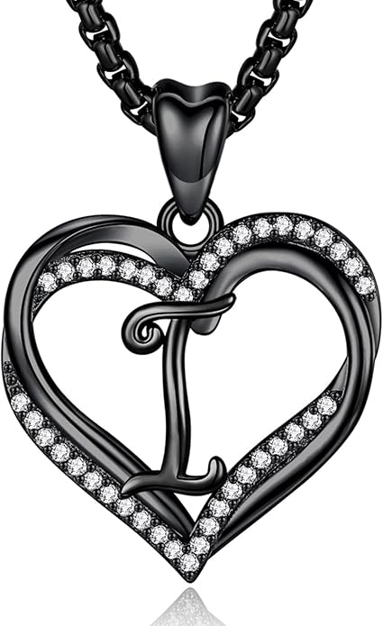 INFUSEU Unique Initial Necklaces for Women Girls Small Heart Letter Jewelry, Meaningful Personalized Gifts