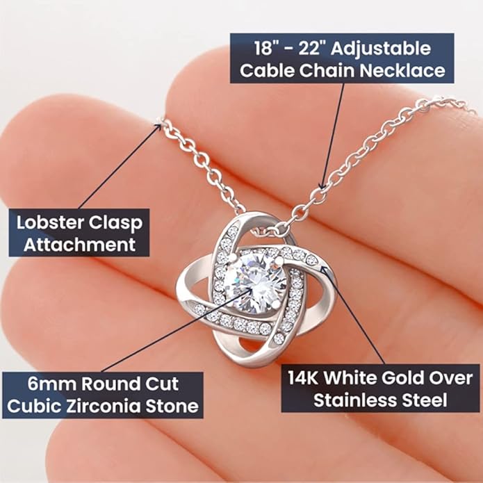 Couples Gifts Necklace To My Soulmate Necklace Birthday Christmas Jewelry Romantic Gifts For My Wife with Message Card Box Personalized Gift Present Pendant for Future Wife Soulmate Girlfriend
