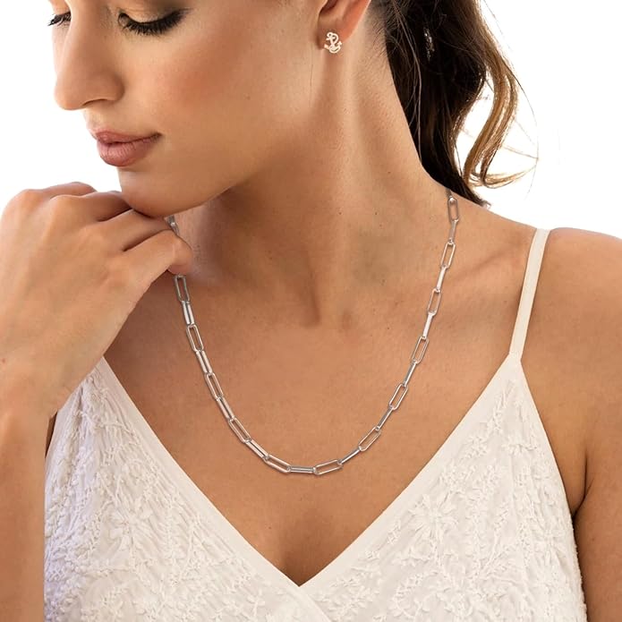 925 Sterling Silver Singapore Chain Lobster Clasp Paperclip Necklace for Women Sparkling Chain 2mm2.5mm3mm4mm5mm Gifts for Her