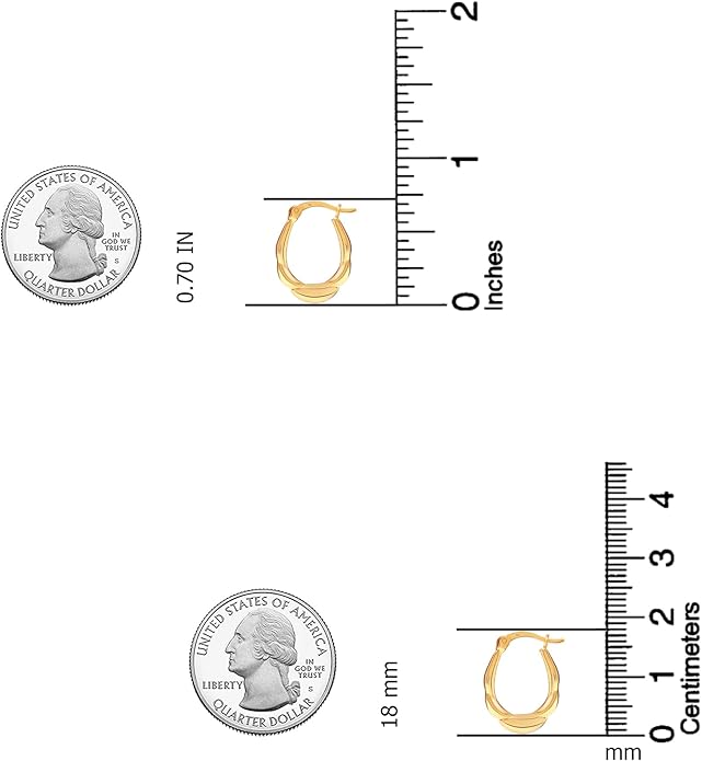 LeCalla 925 Sterling Silver Shrimp Classic Diamond-Cut Light-Weight Hoop Earrings for Women