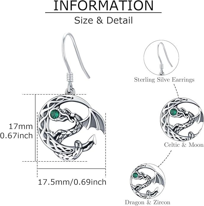 925 Sterling Silver Animals and Plants Dangle Drop Earrings for Women Hypoallergenic Gift for Women Mom Wife Her, Mother’s Day, Birthday, Anniversary