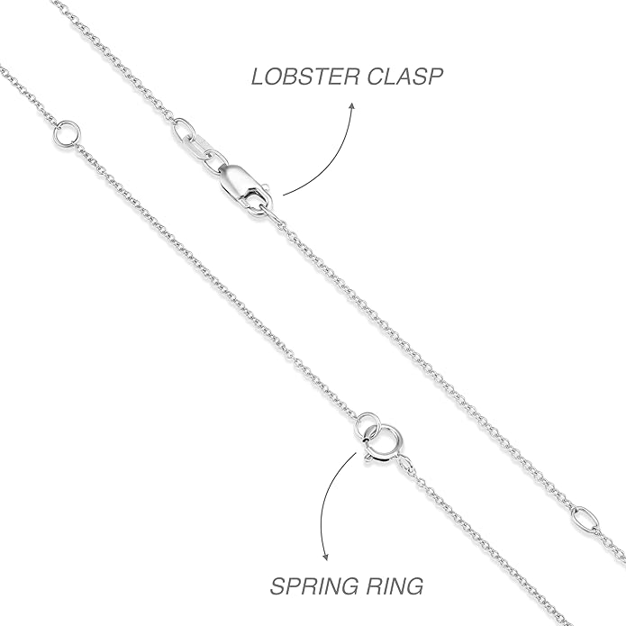 Carbon Atelier IGI Certified 1/3 to 3 Carat Oval Lab Grown Diamond Horizontal Solitaire Pendant Necklace for Women I 14k Gold Necklace (G-H, VS1-VS2, cttw) 16 to 18 Inch Long Adjustable Chain
