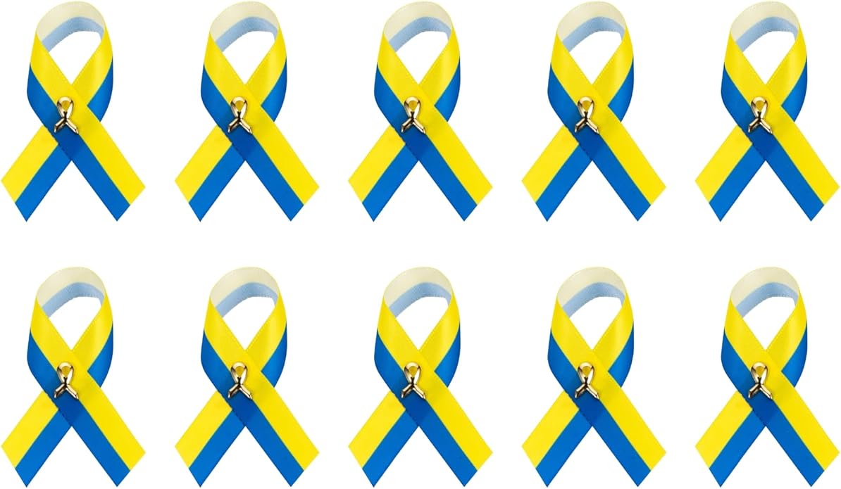 1/2/5/10/25/50/100pcs Satin Awareness Ribbon Pins (Pick your color), for Cancer & Disease Awareness, Bulk Quantities for Fundraising, Events, Gift Giving