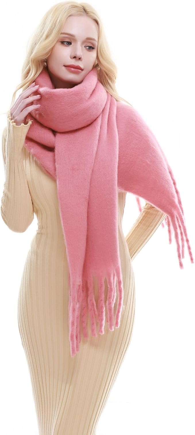 RIIQIICHY Chunky Scarf for Women Winter Warm Thick Scarves Oversized Blanket Scarf