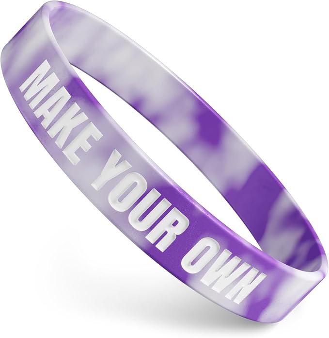 Custom Wristbands For Events, Fundraisers & Promotions | Add Text, Icons, & Logos | Bulk Rubber Bracelets | Classic 1/2” | 100% Silicone