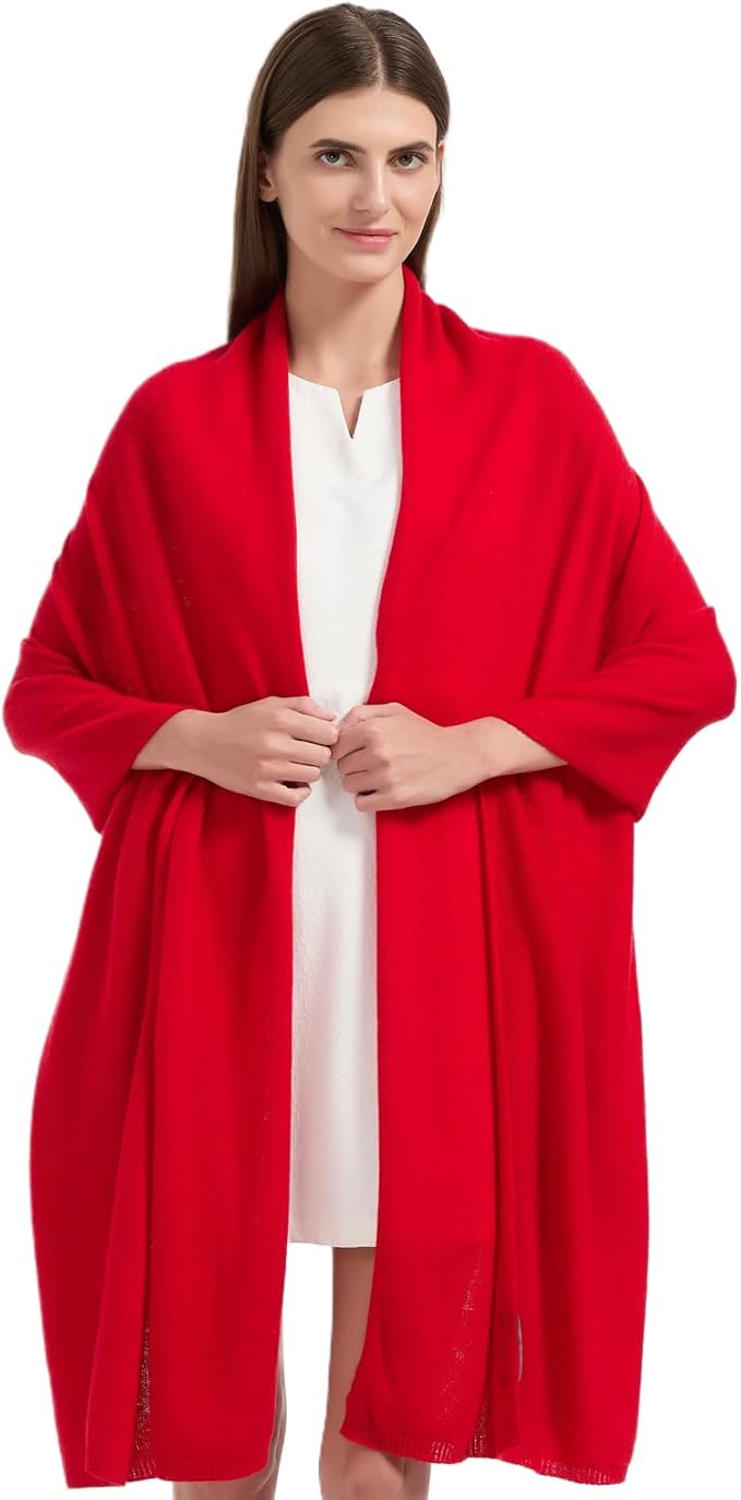 Erdenech Luxury Cashmere Wool Blend Wrap for Women, All-Season Travel Wrap Shawl, Extra Large Blanket Shawl Scarf Pashmina