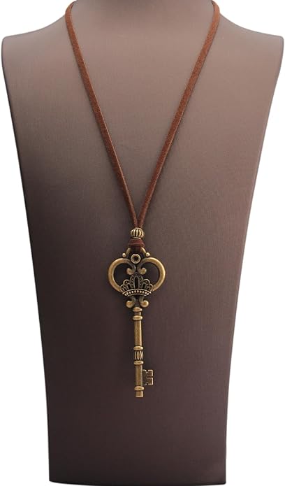 Boho Necklaces for Women Chunky Circle Necklace Layered Boho Circle Leather Choker Necklace Long Vintage Necklaces Bohemian Jewlery Gifts