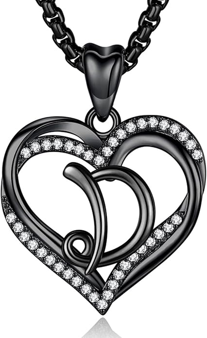 INFUSEU Unique Initial Necklaces for Women Girls Small Heart Letter Jewelry, Meaningful Personalized Gifts