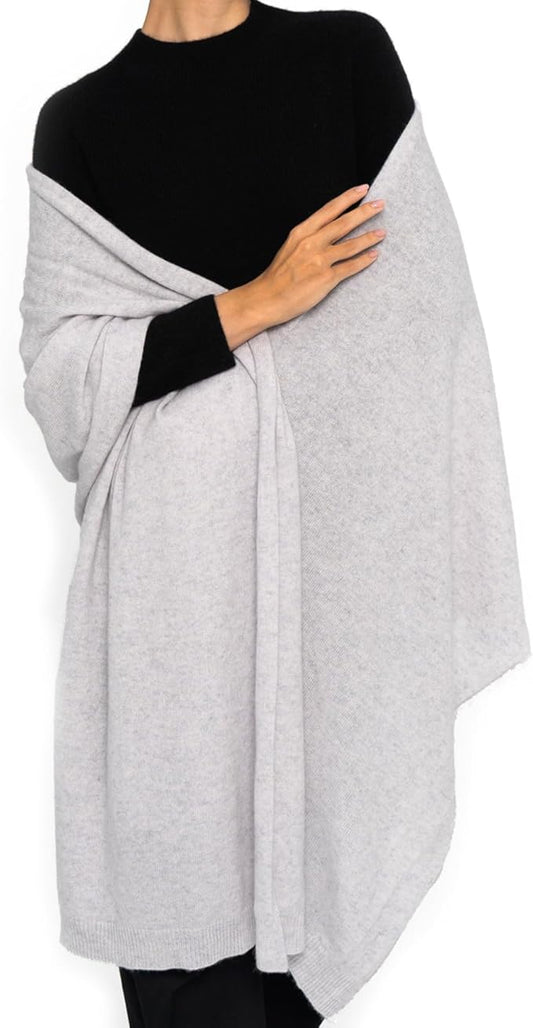 ENETIX Women's Cashmere Wool Oversized Shawl Wrap, Solid Color Pashmina Ultra Soft Stole Scarf for Women with Gift Box