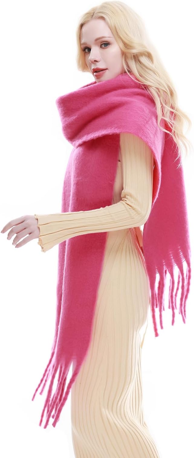 RIIQIICHY Chunky Scarf for Women Winter Warm Thick Scarves Oversized Blanket Scarf