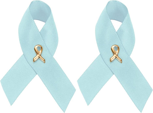 1/2/5/10/25/50/100pcs Satin Awareness Ribbon Pins (Pick your color), for Cancer & Disease Awareness, Bulk Quantities for Fundraising, Events, Gift Giving