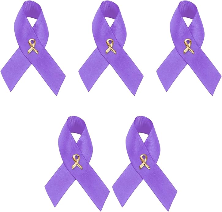 1/2/5/10/25/50/100pcs Satin Awareness Ribbon Pins (Pick your color), for Cancer & Disease Awareness, Bulk Quantities for Fundraising, Events, Gift Giving