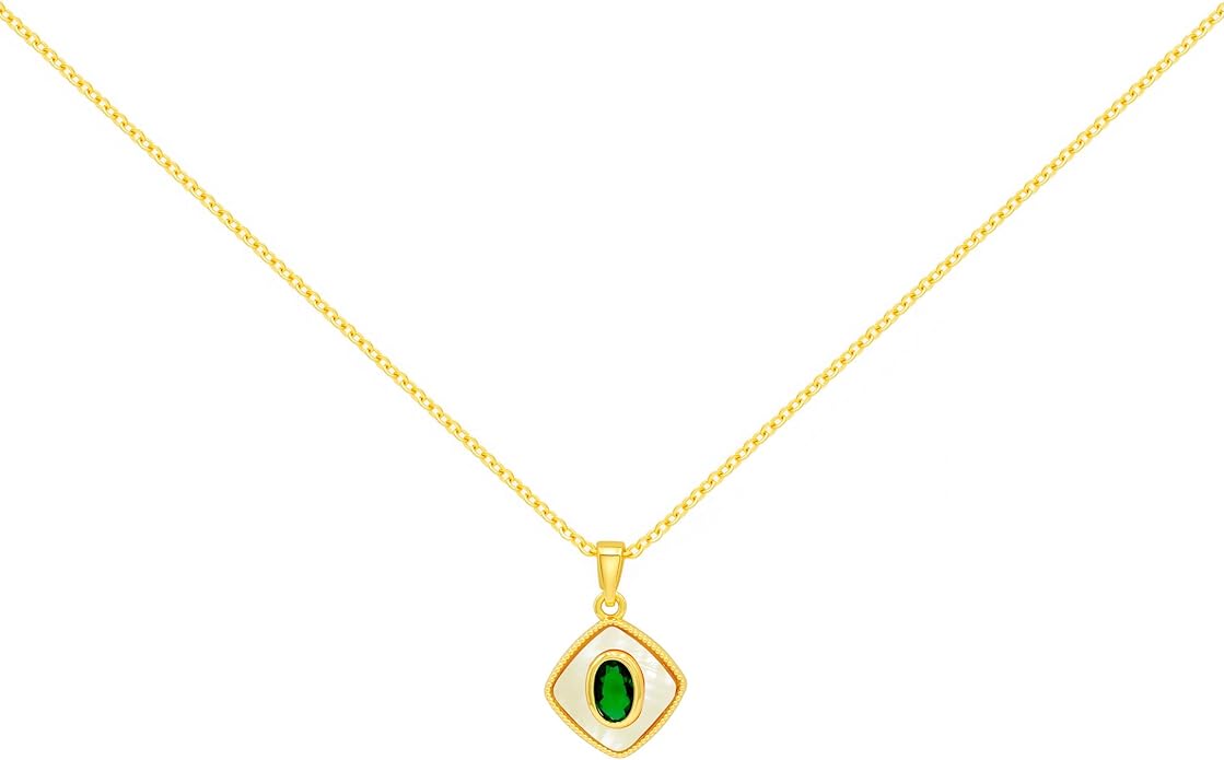 Lume Pick Mother of Pearl & Tiger Eye Copper Gold Plated Necklace,Birthday Gifts for Women, Fashion Jewelry, Minimalist Retro Bohemian Cute Styles
