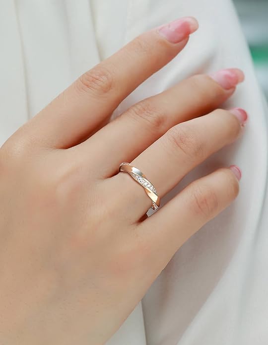 TIMELESSTAR Stackable Eternity Band Rings for Women Wedding, Engagement, Promise, Anniversary Premium Moissanite|D Color VVS1 Clarity 3EX Cut|S925 Sterling Silver 14K Gold Plated Non Tarnish