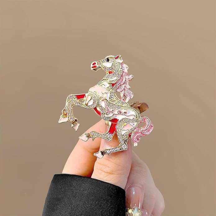 2026 New Year Of Horse Pin Brooch, Good Luck Chinese Zodiacs Horse Pins For Fashion Accessories Animal Lucky Charm Statue Feng Shui Gifts Jewelry For Women Men