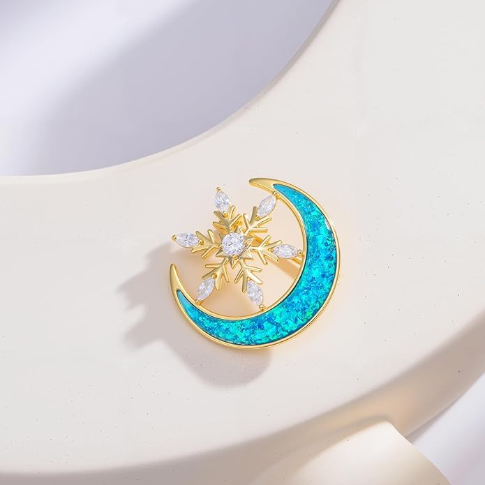 Soumimi Rhinestone Brooch Pin Crystal Brooches for Women Lapel Pin Dress Accessories Birthday Christmas Gift for Wife Mom