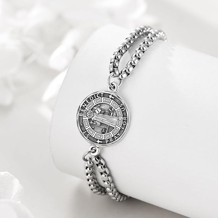 YFN Patron Saint Bracelet Sterling Silver Religious Protector Bracelet Jewelry Gift for Women Men