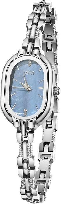 Women's Vintage Oval Watches Luxury Minimalism Bracelet Small Gold Tone Watch Ladies Analog Waterproof Watch Fashion Bangle Bracelet Dress Watch with Stainless Steel Band