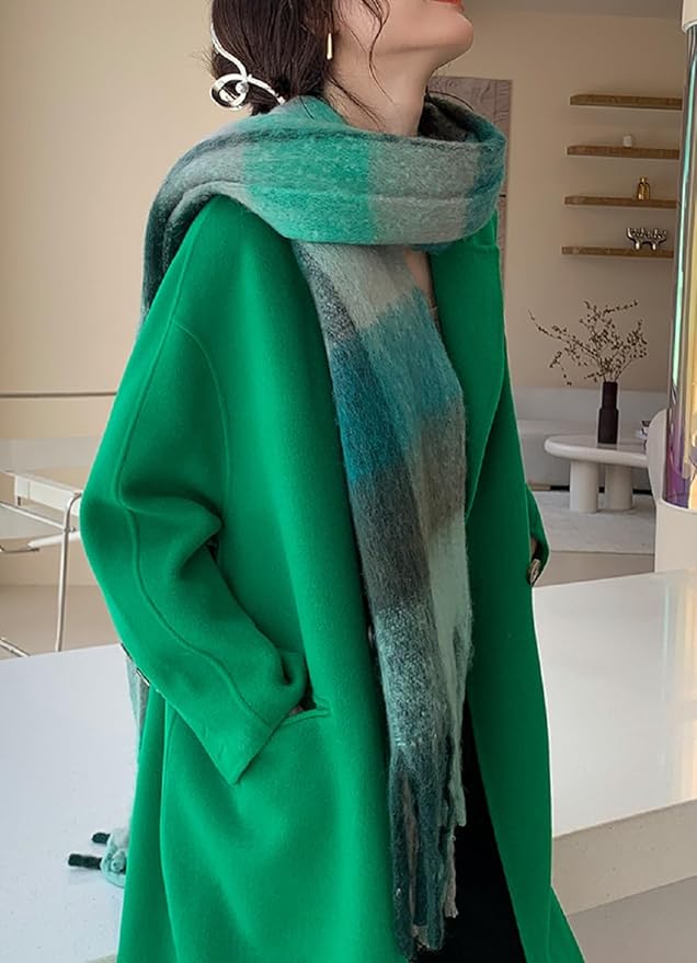 Wander Agio Winter Women Warm Scarf Long Shawl Large Scarves Cold Weather Thick Blanket Scarfs Colorful Plaid