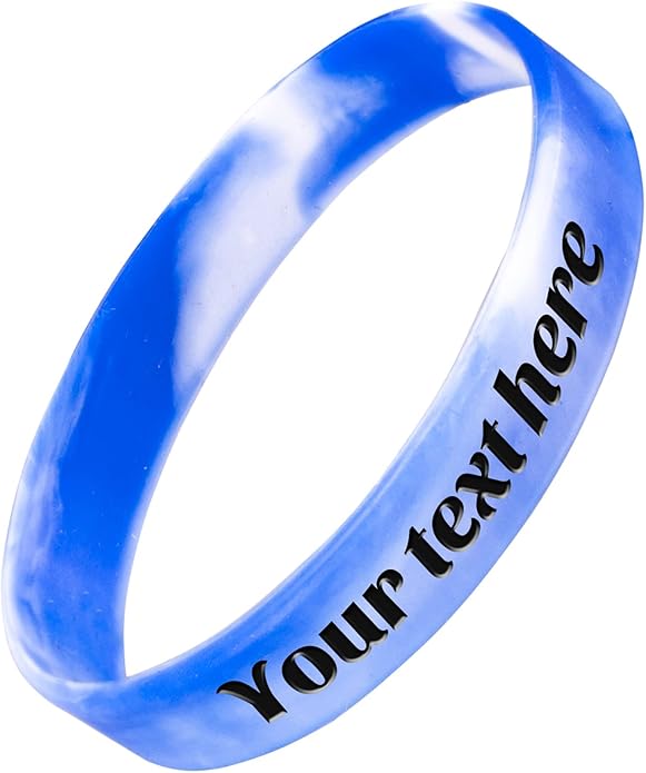 Custom Rubber Bracelet 1/10/30/50/100 ct Personalized Silicone Wristbands Customizable Debossed for Motivation, Events, Gifts, Promotions, Party, Awareness