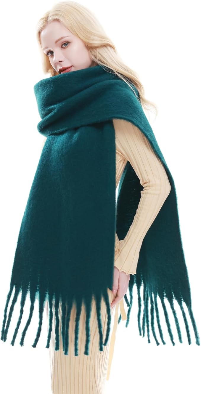 RIIQIICHY Chunky Scarf for Women Winter Warm Thick Scarves Oversized Blanket Scarf