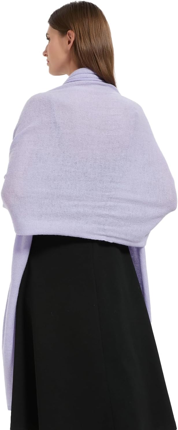 Erdenech Luxury Cashmere Wool Blend Wrap for Women, All-Season Travel Wrap Shawl, Extra Large Blanket Shawl Scarf Pashmina