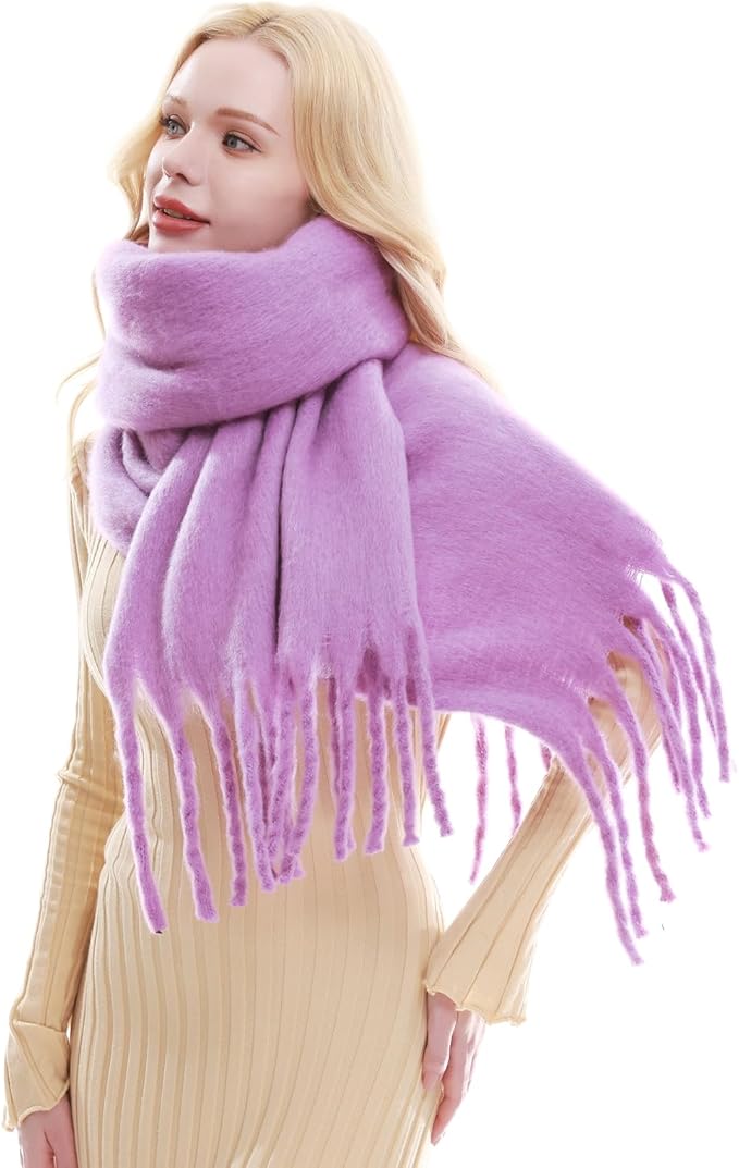 RIIQIICHY Chunky Scarf for Women Winter Warm Thick Scarves Oversized Blanket Scarf