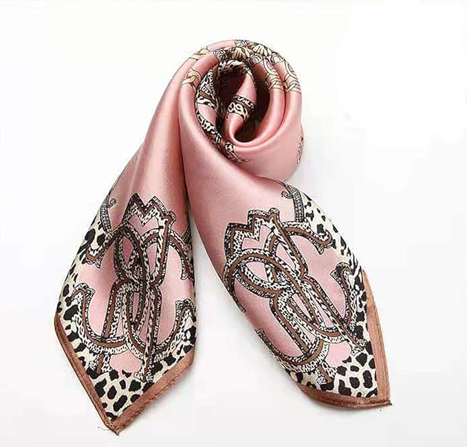 ANDANTINO 100% Mulberry Silk Scarf -21” Lightweight Square Neckerchief – Breathable Digital Printed Scarves with Gift Packed