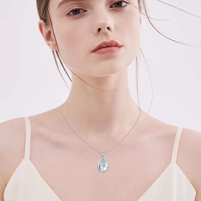 POPLYKE Sports Gifts for Girls Sterling Silver Gymnastics/Ballerina/Piano/Reading Heart-Shaped Pendant Necklace for Women