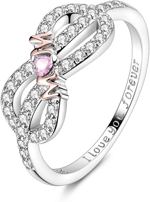 NARMO 925 Sterling Silver Rings for Women Evil Eyes Rings Entwined Line Cubic Zirconia Rings Simple Stackable Finger Rings Engagement Ring Personality Rings Size 6-9