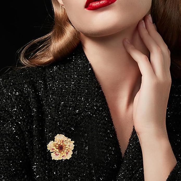 AILONMEI Brooch Pins For Women Fashion, Flower Brooches Jewelry For Women Floral Series Brooches And Pins Designer Lady's Costume