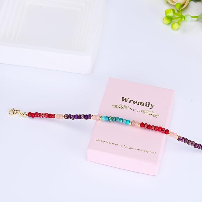 Natural Stone Beaded Anklets Bracelets for Women Handmade Beaded Anklet Bracelet Waterproof Boho Beads Ankle Bracelet Adjustable Summer Jewelry