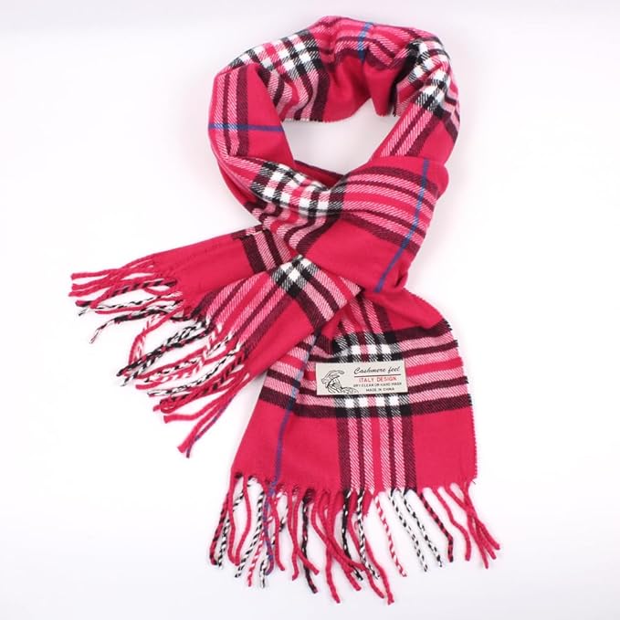 TZ Promise Tartan Plaid Cashmere Feel Classic Soft Luxurious Winter Scarf For Men Women