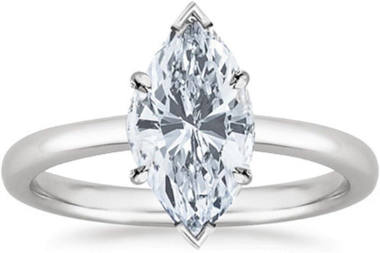 Houston Diamond District 1 to 5 Carat LAB GROWN Solitaire IGI CERTIFIED Diamond Engagement Ring (E-F Color VS2-SI1 Clarity)